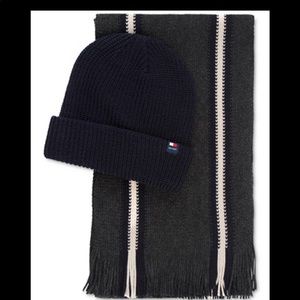Tommy Hilfiger Unisex Hat and Scarf Gift Set